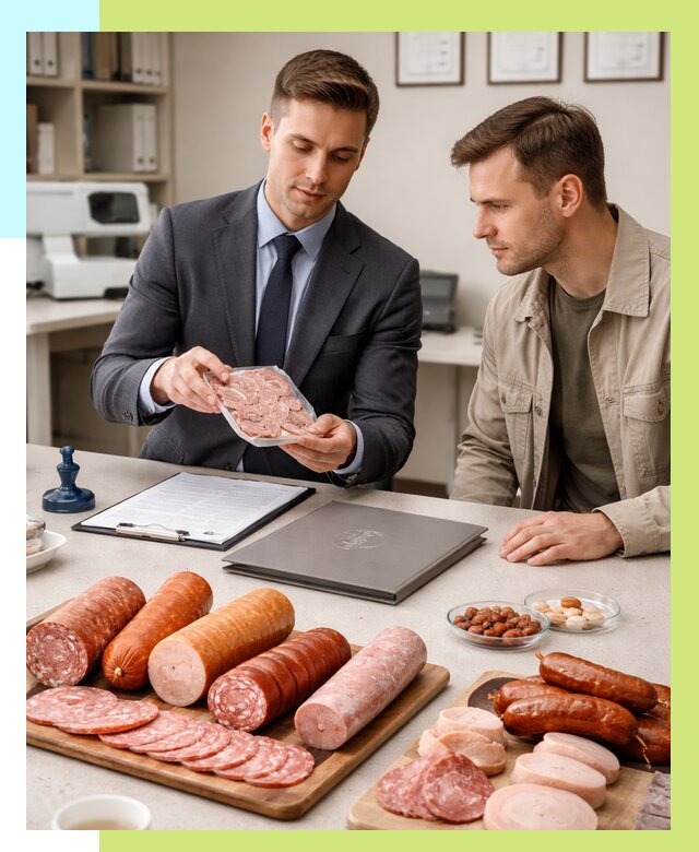 Сертификация колбасных изделий в Дальнегорске от 7728 р. | Алешин-Дль