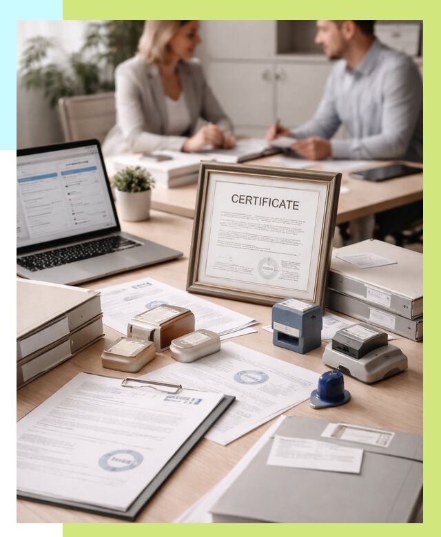 Сертификация компании в Дальнегорске от 46368 р. | Алешин-Дль — заказ